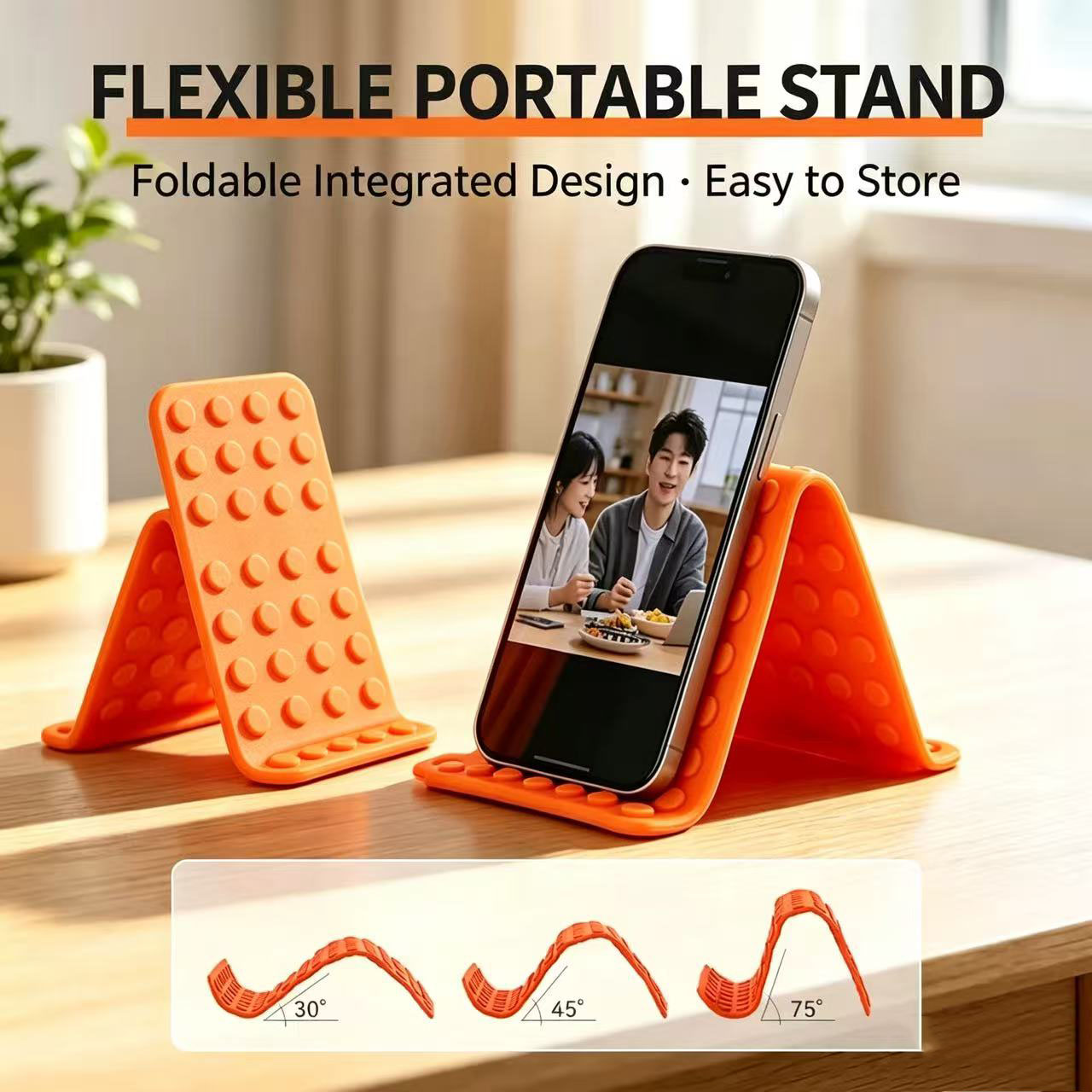 Useful Tablet Accessories - Draagbare universele telefoonstandaard, hoekverstelbaar, siliconen houder