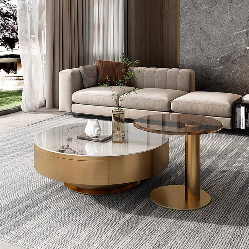 Unique Table Accessories - Ronde, heldere salontafel, eenvoudige esthetische designaccessoires,