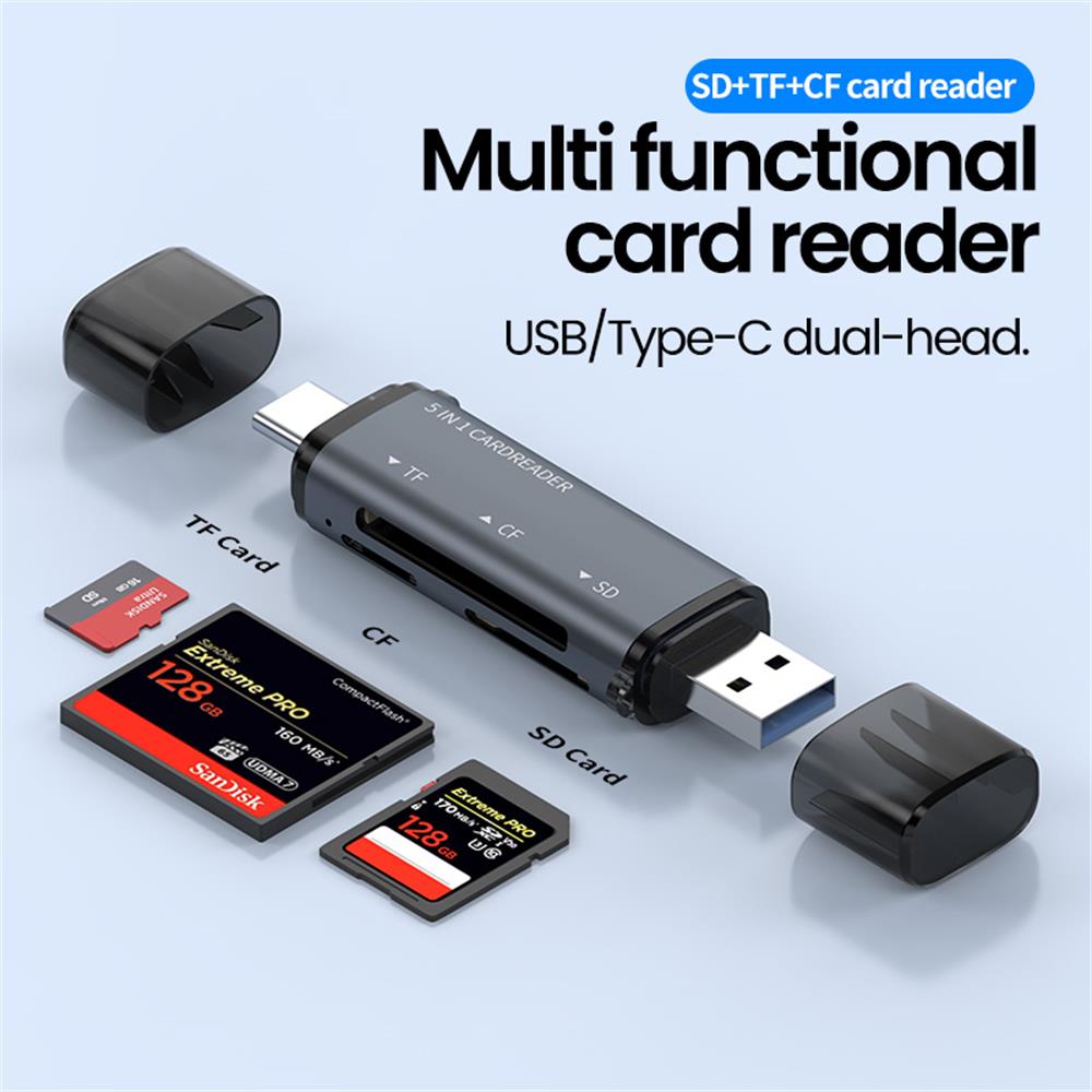Microsd Card Tablet - 5 IN 1 USB-kaartlezer Type C