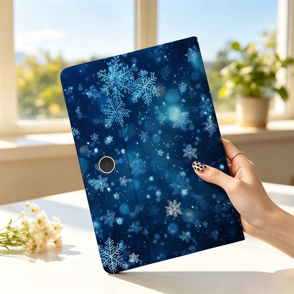 Realme Tablet Accessories - Zwarte Nacht Sneeuwvlokken Voor OPPO VIVO