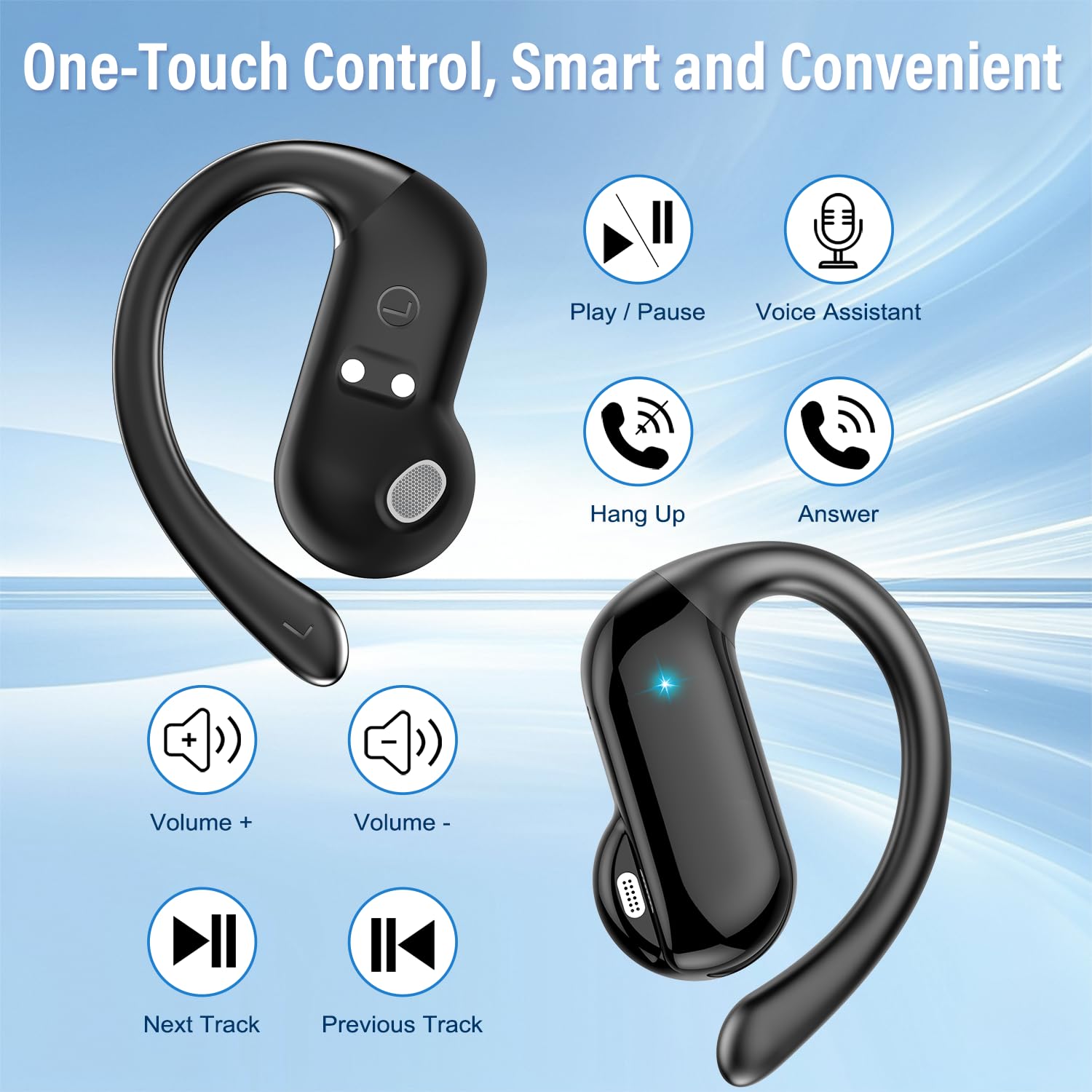 Wired Earphone Lightning - 2026 Open-Ear Oordopjes Bluetooth 5.4 Draadloze