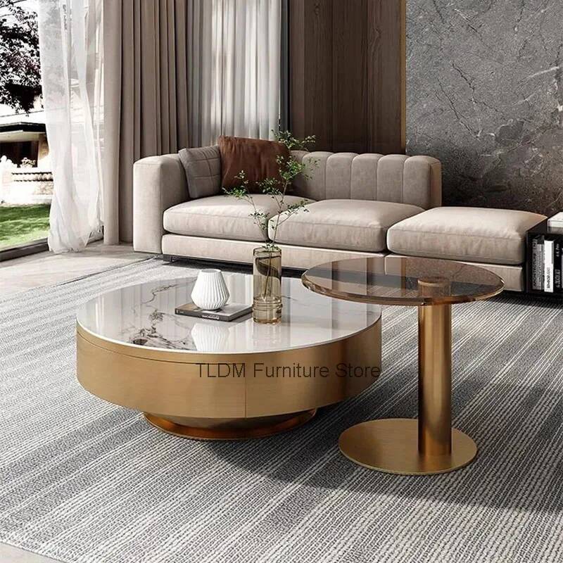 Unique Table Accessories - Ronde, heldere salontafel, eenvoudige esthetische designaccessoires,