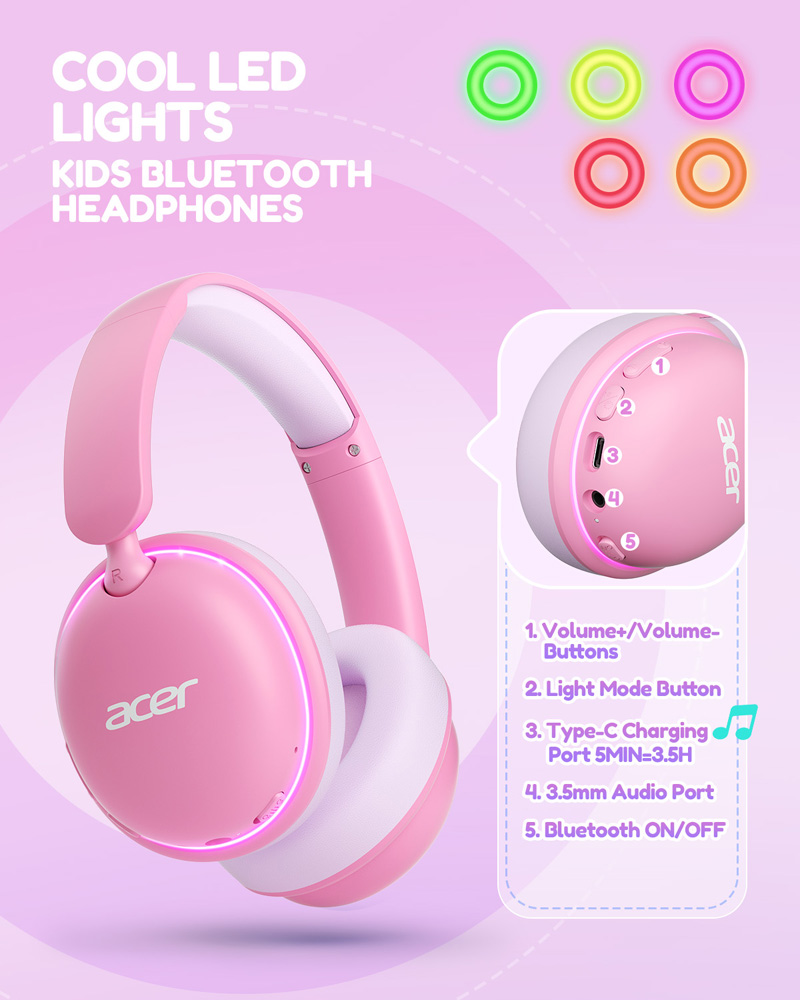 Acer Kids Bluetooth 6.0 Hoofdt - Wired Earphone Lightning recensie en prijs