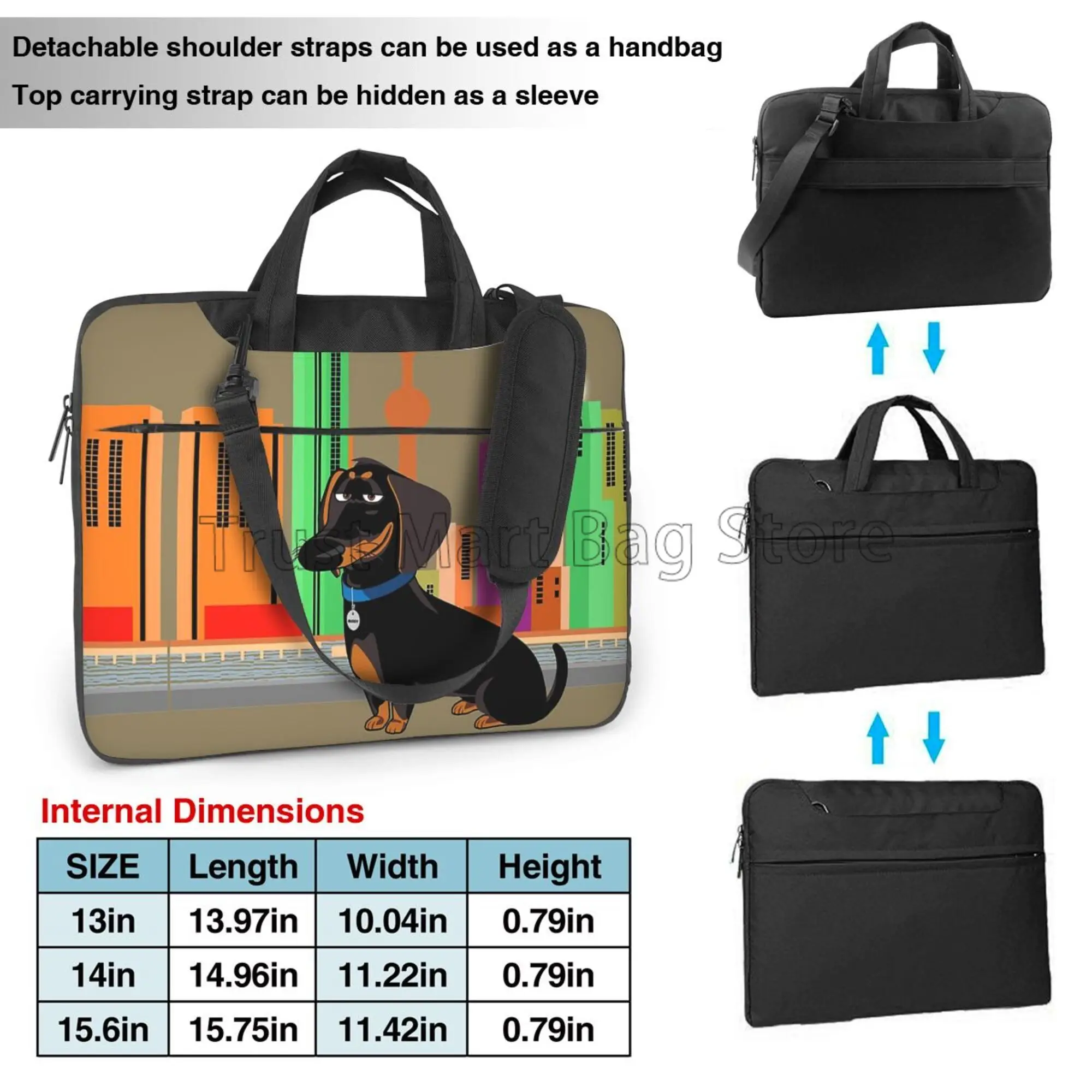 Schattige Teckelprint Laptop D - Tablet And Accessories Bag recensie en prijs