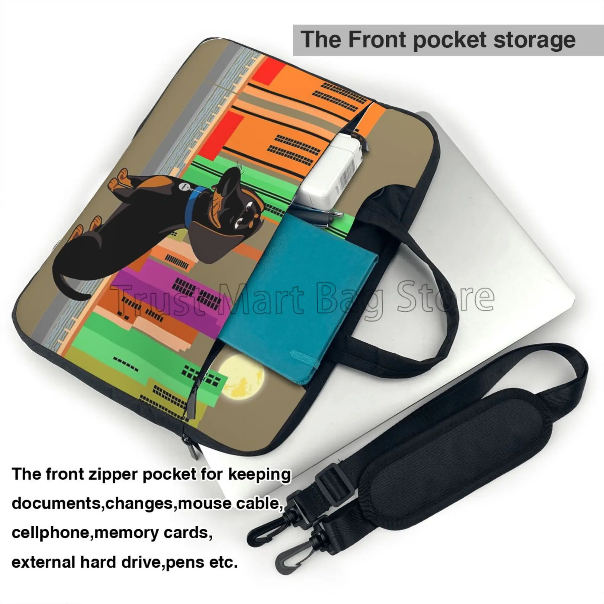 Schattige Teckelprint Laptop D - Tablet And Accessories Bag recensie en prijs