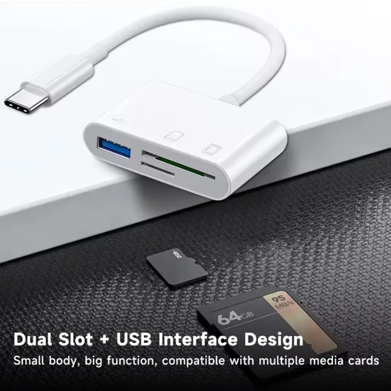 USB-C 3-in-1 kaartlezerkabel,  - Microsd Card Tablet recensie en prijs