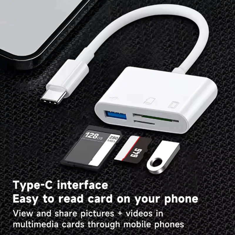 USB-C 3-in-1 kaartlezerkabel,  - Microsd Card Tablet recensie en prijs