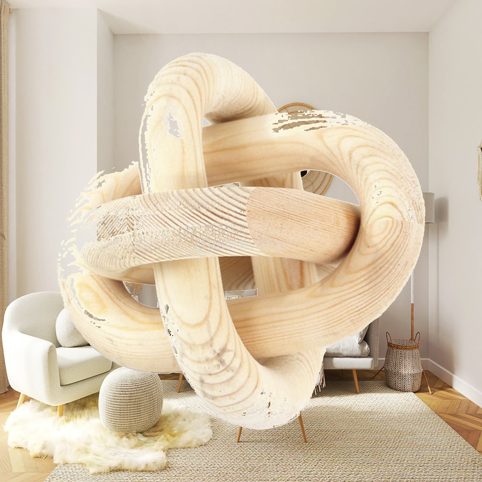 Houten kettingdecoratie, 3-del - Unique Table Accessories recensie en prijs