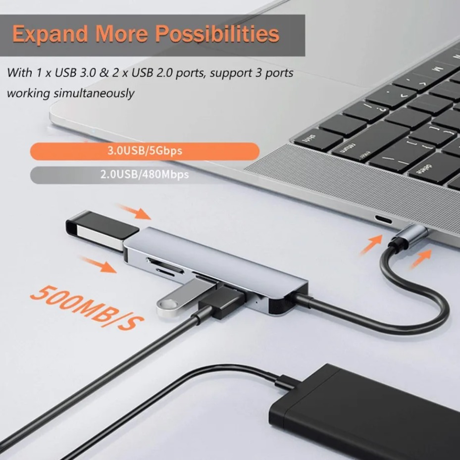 5/7/8 in 2 USB-C Hub met 3.0 S - Microsd Card Tablet recensie en prijs