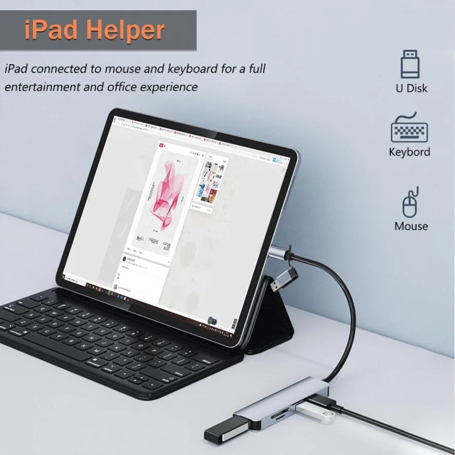 5/7/8 in 2 USB-C Hub met 3.0 S - Microsd Card Tablet recensie en prijs