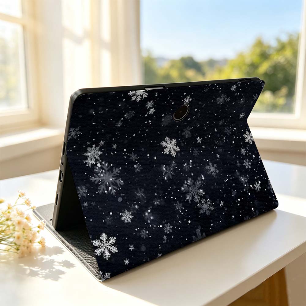 Zwarte Nacht Sneeuwvlokken Voo - Realme Tablet Accessories recensie en prijs